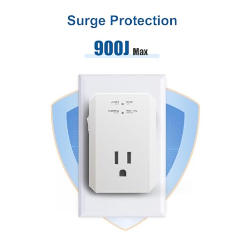 BSEED Single Outlet Surge Protector. Small Surge Protector Wall Tap with Ground Protected Light Indicators for Refrigerators. PC. TV. Xbox Series X. PS5 and Home Appliances. 15A. 1875W. 120V. 1 Pack