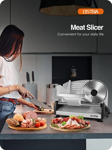 200W Electric Deli Meat Slicer. 7.5 Removable Stainless Steel Blade. Adjustable Thickness. Child Lock - For Home Use