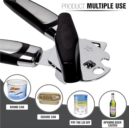 Can Opener Manual. Handheld Heavy Duty Can Opener. Handheld Can Opener with Effortless Large Knob. Stainless Steel Heavy Duty Can Opener Smooth Edge. Black