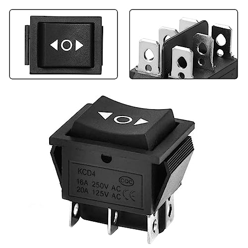 EEEkit 2 Pack 6 PIN DPDT 20 Amp Momentary Rocker Switch. Double Pole Double Throw for Car Motorcycle Boat or Other Home Appliances