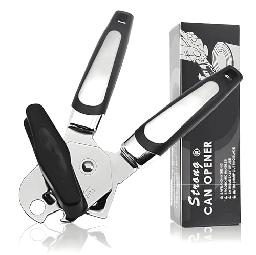 Can Opener Manual. Handheld Heavy Duty Can Opener. Handheld Can Opener with Effortless Large Knob. Stainless Steel Heavy Duty Can Opener Smooth Edge. Black